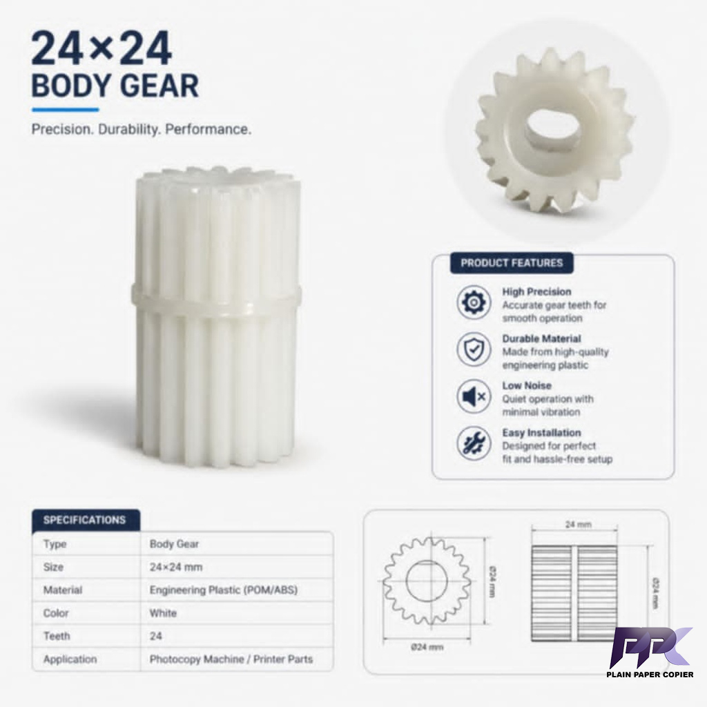 24x24 Body Gear Suitable for photocopy machine & printer parts